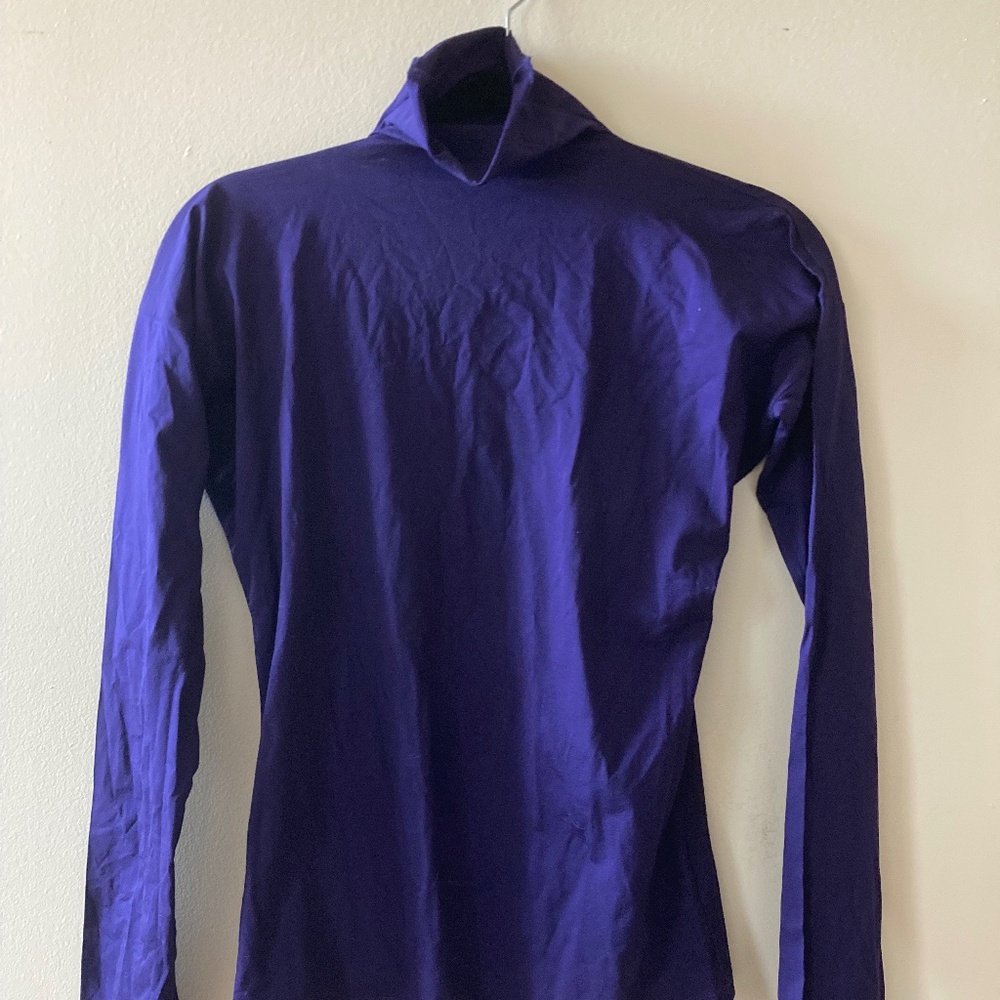 LEMAIRE Second Skin High Neck Top Purple Iris NWT